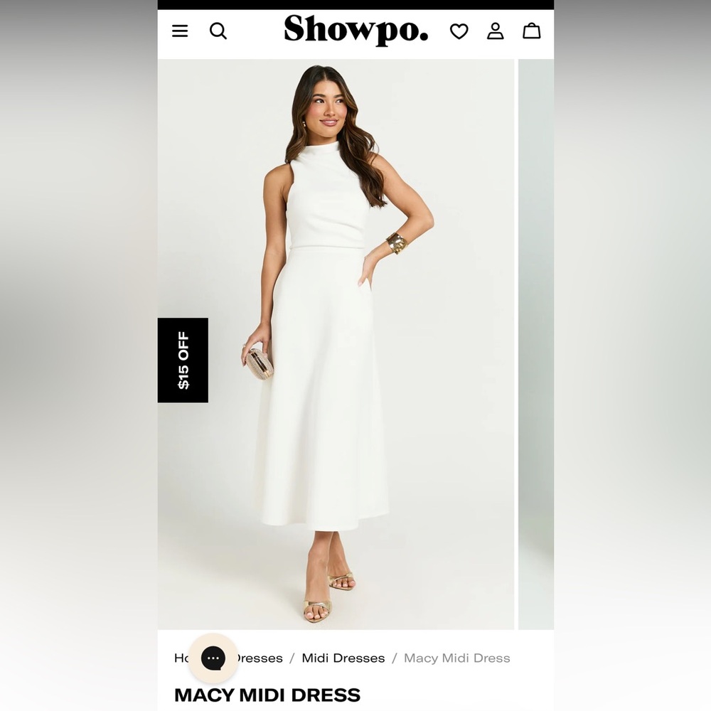 Showpo Macys Midi Dress, high neck line